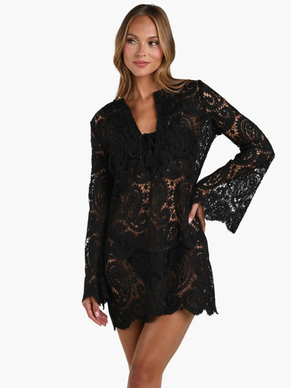 L’AGENCE Ansley Paisley Crochet Cover-up / Dress